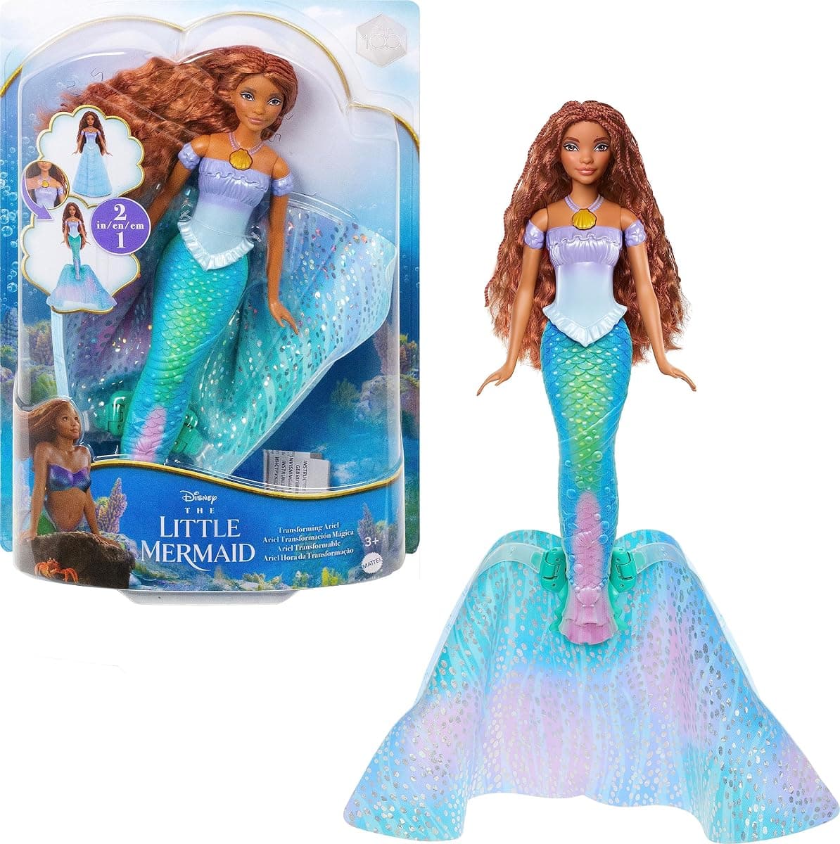 Disney Little Mermaid Transforming Ariel Fashion Doll