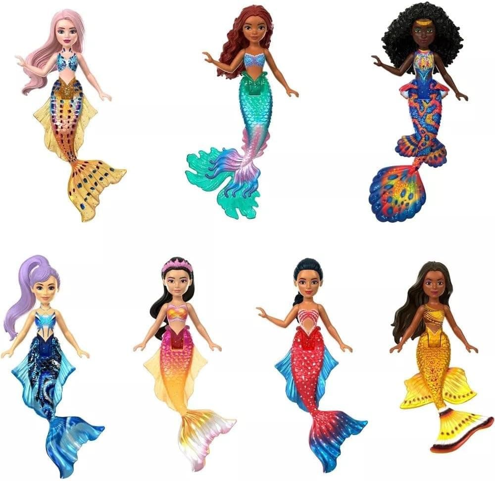 Disney The Little Mermaid Ariel & Sisters 7 Doll Set