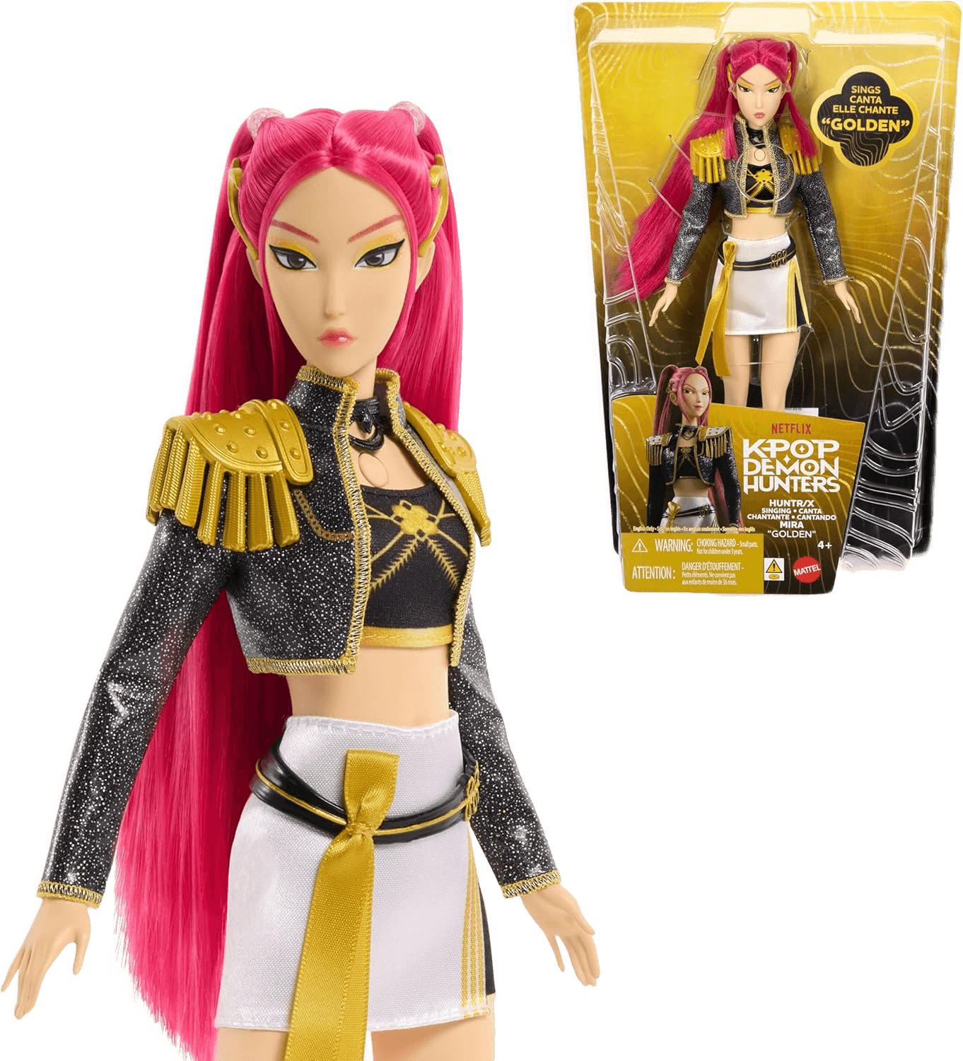 K-Pop Demon Hunters Mira Golden Singing Doll