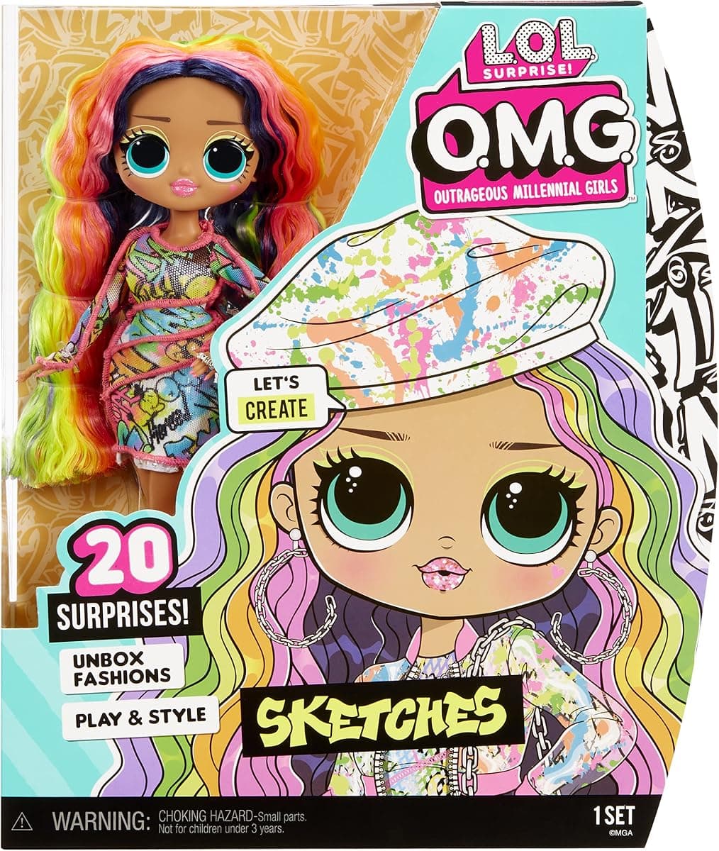 L.O.L. Surprise OMG Sketches Fashion Doll with 20 Surprises