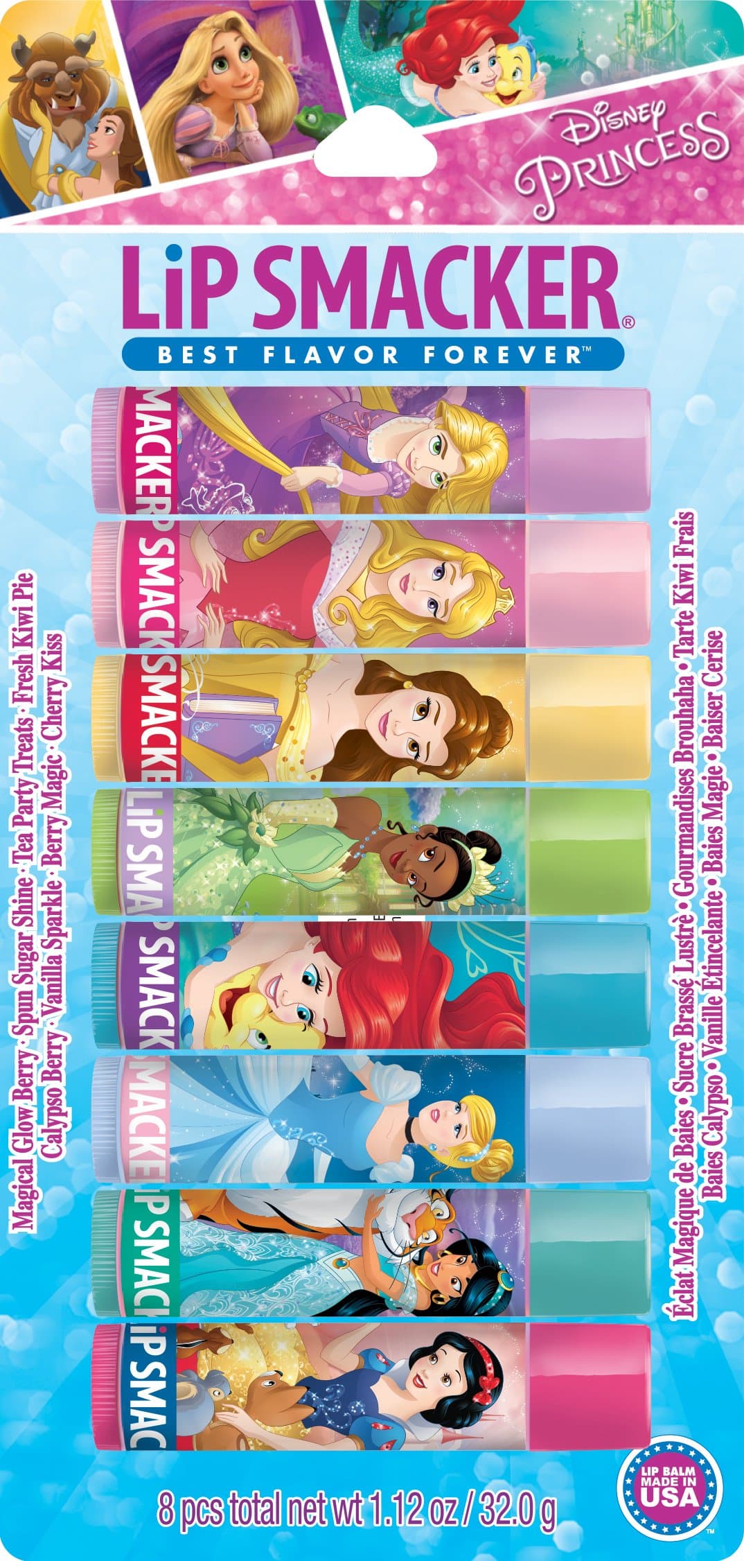 Lip Smacker Disney Princess Balm Party Pack, 8 Count