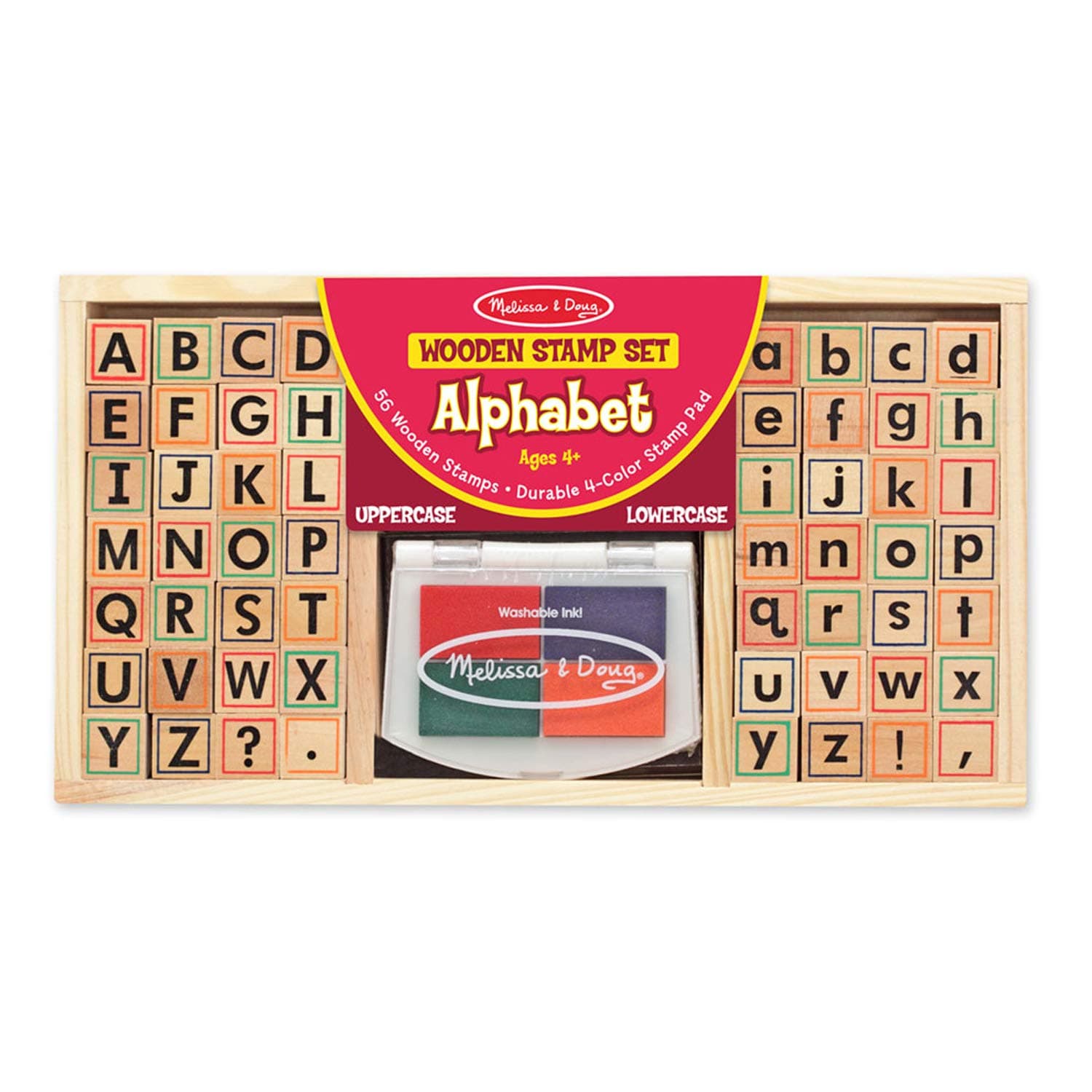 Melissa & Doug LCI3557 Alphabet Stamp Set (Pack of 60)