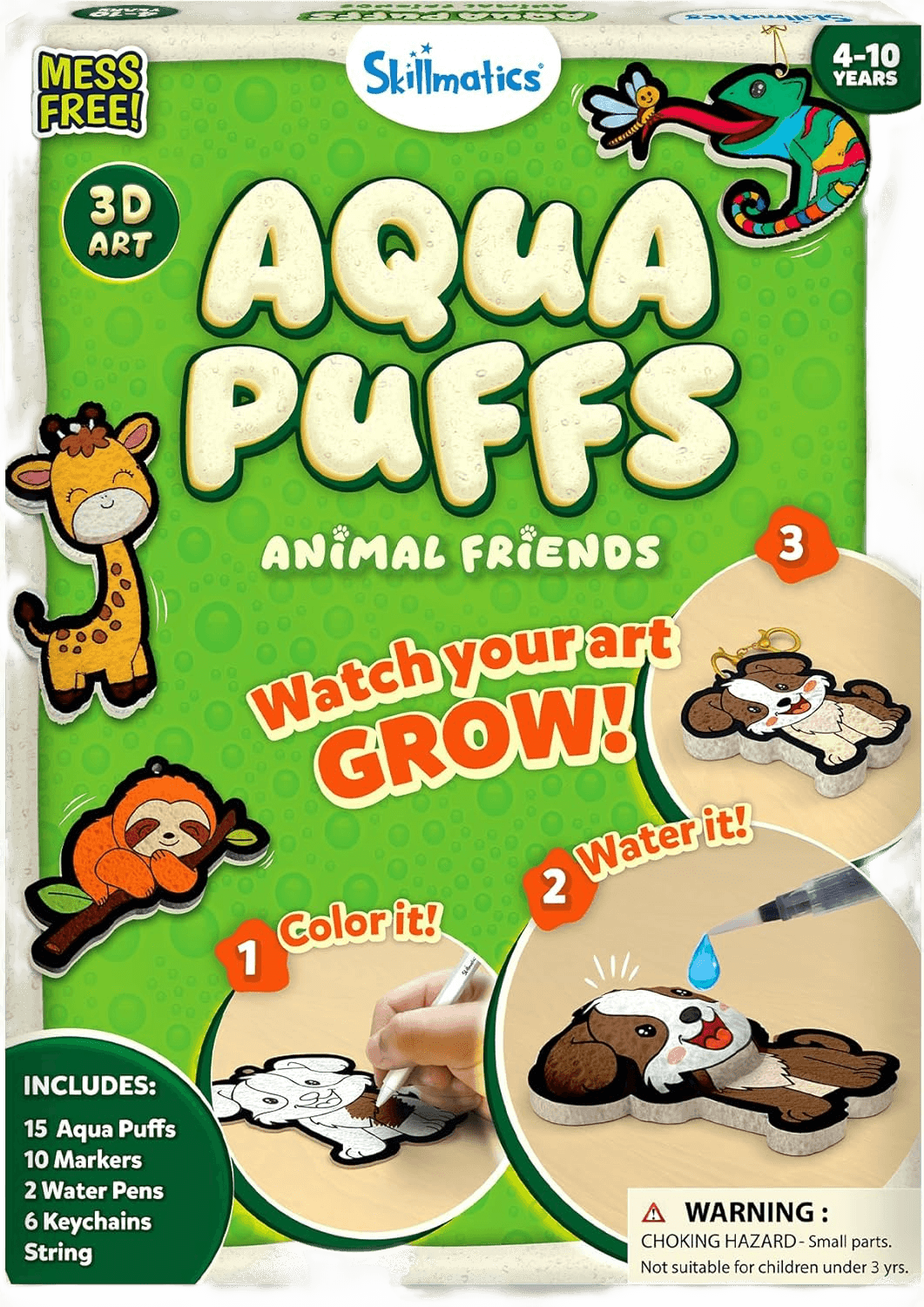 Skillmatics Aqua Puffs Animals Craft Kit