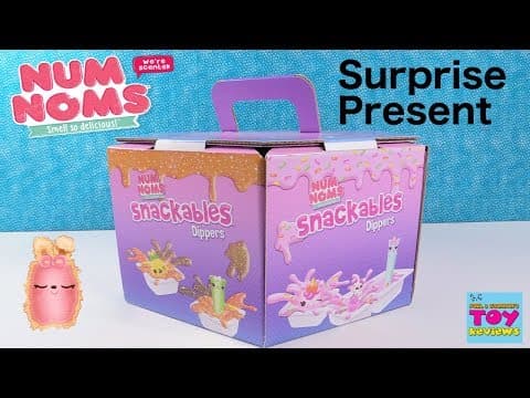 Num Noms Snackables Dippers Surprise Present Box Opening Toy Review | PSToyReviews