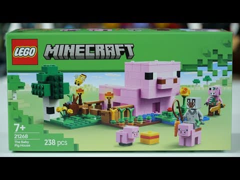LEGO Minecraft 21268 The Baby Pig House - LEGO Speed Build Review