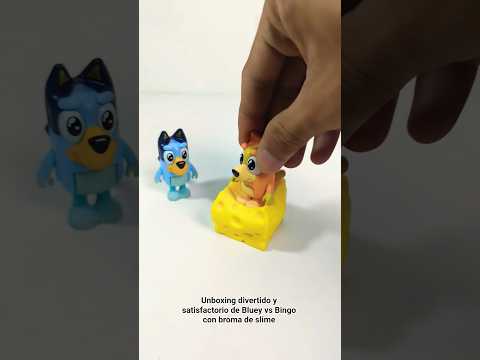 Unboxing divertido y satisfactorio de Bluey vs Bingo con broma de slime #bluey #bingo #blueybingo
