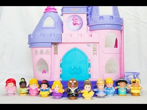 Fisher-Price Little People Disney Princess Set of 12 - Ariel, Aurora, Jasmine, Aladdin, Rapunzel, Flynn, Belle, Beast, Tiana, Cinderella & Prince Charming video review
