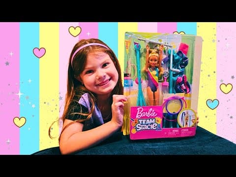 Unboxing and Playing with Barbie Team Stacie Doll and Gymnastics Playset