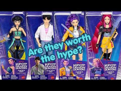 KPop Demon Hunters Unboxing HUNTRIX Core Dolls Rumi, Mira, Zoey, Jinu Complete Review