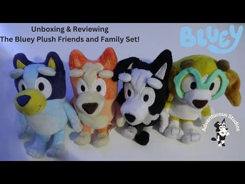 Unboxing & Reviewing The Bluey Plush Friends and Family Set!