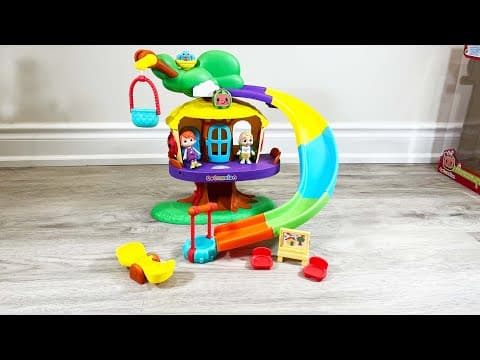 CoComelon JJ'S Deluxe Clubhouse Playset unboxing playing ASMR