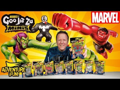 9 Marvel Heroes of Goo Jit Zu Minis Venom, Green Goblin, Spider-Man