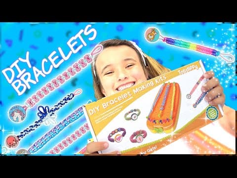 Whimsy and Mommy unbox a Friendship Bracelet Making Kit!