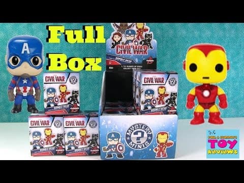 Funko Captain America Civil War Mystery Minis Full Box Case Opening Unboxing | PSToyReviews