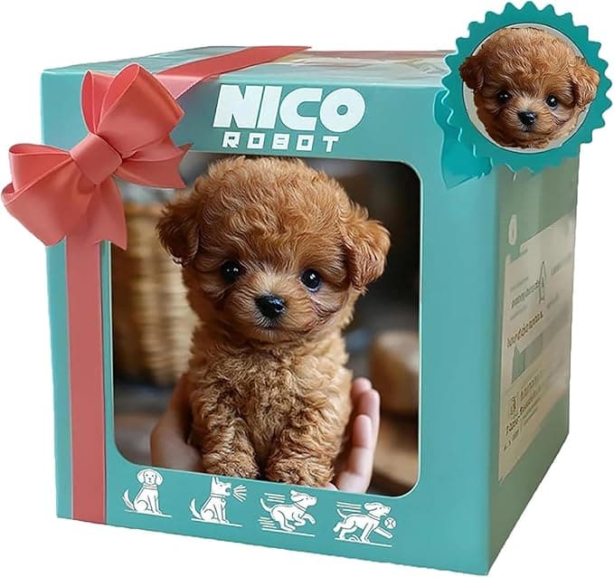2025 New Ai Robot Dog,Nicoo - My Realistic Robot Puppy,Robot Dog That Acts Like a Real Dogs,Walking,Barking,Tail Wagging for Pet Lovers (#4)