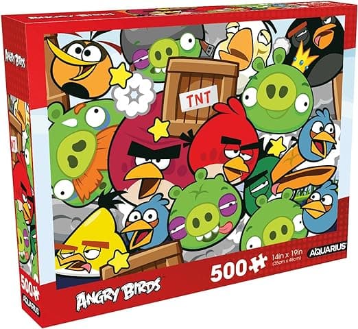 AQUARIUS Angry Birds 500pc Puzzle (500 Piece Jigsaw Puzzle) - Glare Free - Precision Fit - Officially Licensed Angry Birds Merchandise & Collectibles - 14x19 Inches