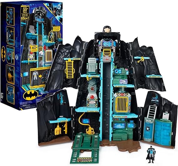 Batman, Bat-Tech Batcave, Giant Transforming Playset with Exclusive 4” Batman Figure and Accessories, Kids Toys for Boys Aged 4 and Up