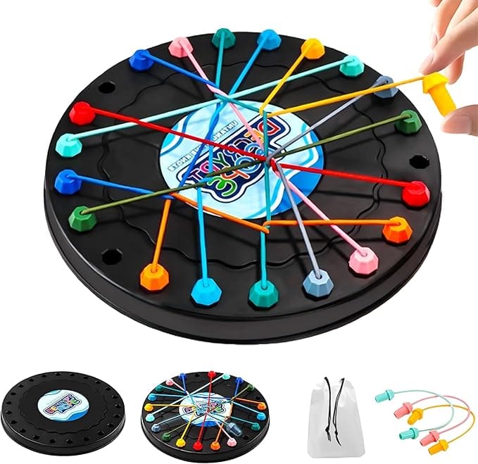 Brainy Knots Rope Untangling Game,Twisted Untie Puzzle,trategy Board tie up Challenge Perfect for Parent-Child Interaction, Stress Relief Toy, Portable for Parties & Travel