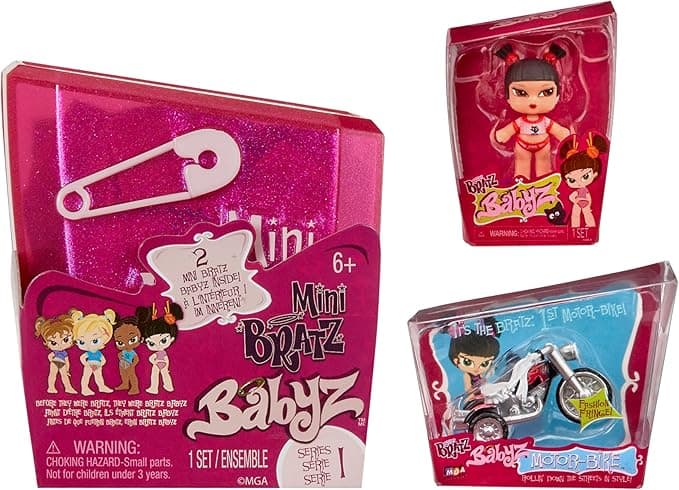 Bratz Mini Babyz Collectible Figures, 2 Mini Babyz in Each Pack, Blind Packaging Doubles as Display, Y2K Nostalgia, Collectors Ages 6 7 8 9 10+