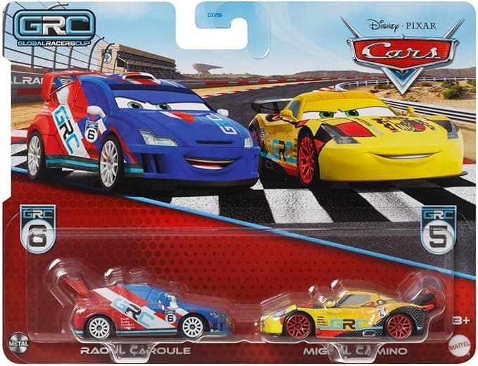 Cars Disney Pixar Pack 2 Metal Cars 1:55 - Raoul Caroule & Miguel Camino