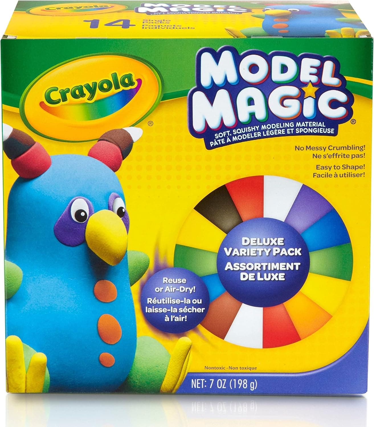 Crayola Model Magic Variety Pack (14ct), Kids Air Dry Clay, 7oz, Bulk Modeling Clay Alternative, Essential Preschool & Kindergarten Classroom Art Supplies
