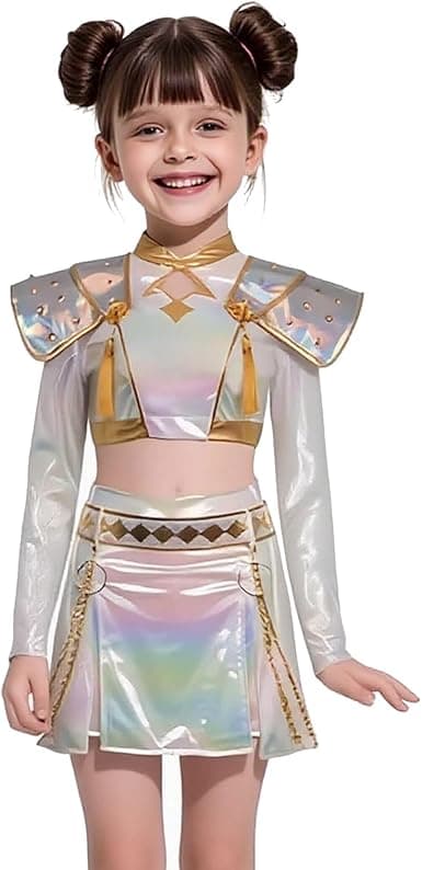 Demon Costume Hunters Skirt Set for Girls Kids Dance Outfit Set Halloween Clothes Matching Outfits