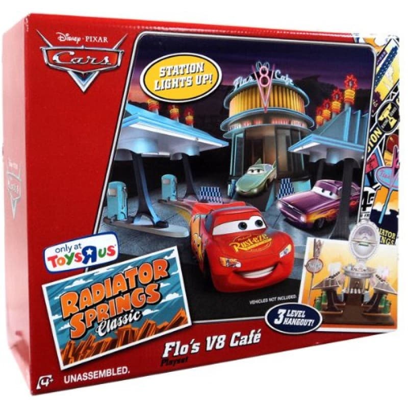 Disney / Pixar CARS RADIATOR SPRINGS CLASSIC Exclusive Playset Flos V8 Cafe