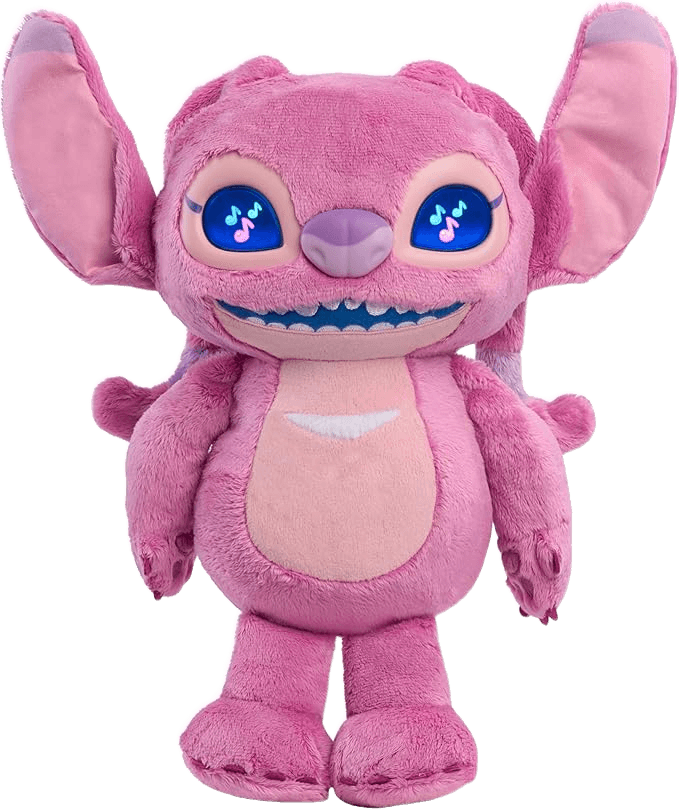 Disney Stitch Angel Many Moods Interactive Plush with 50+ Sounds and Expressive LCD Eyes