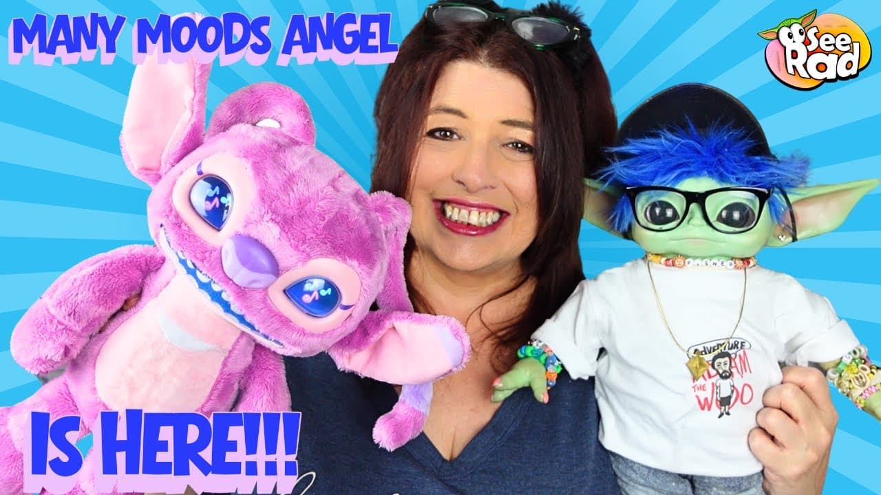 Disney Stitch Angel Many Moods Interactive Plush with 50+ Sounds and Expressive LCD Eyes