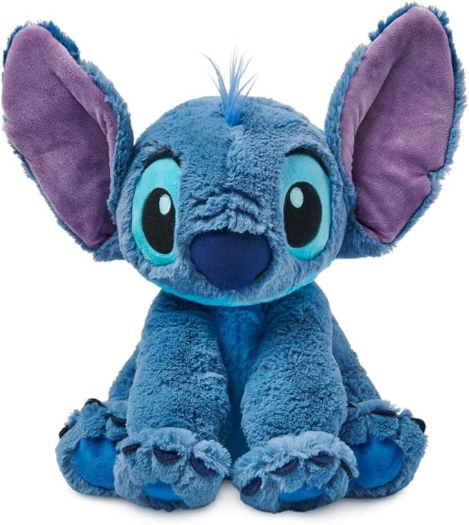 Disney Store Official Stitch Medium Soft Toy for Kids, Cuddly Character with Fuzzy Texture and Embroidered Details, Flexible Floppy Ears, Plushy Suitable for All Ages.