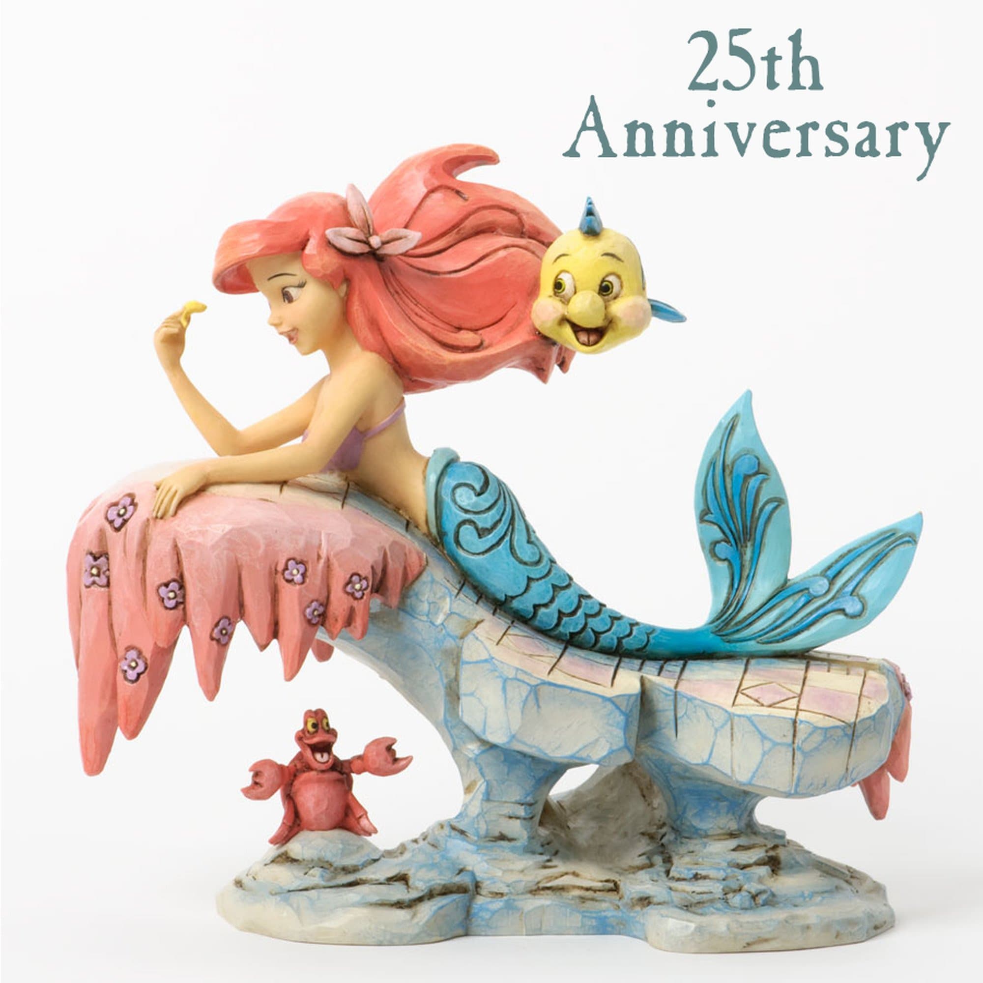 Disney Traditions by Jim Shore “The Little Mermaid” 25th Anniversary Stone Resin Figurine, 6.25”