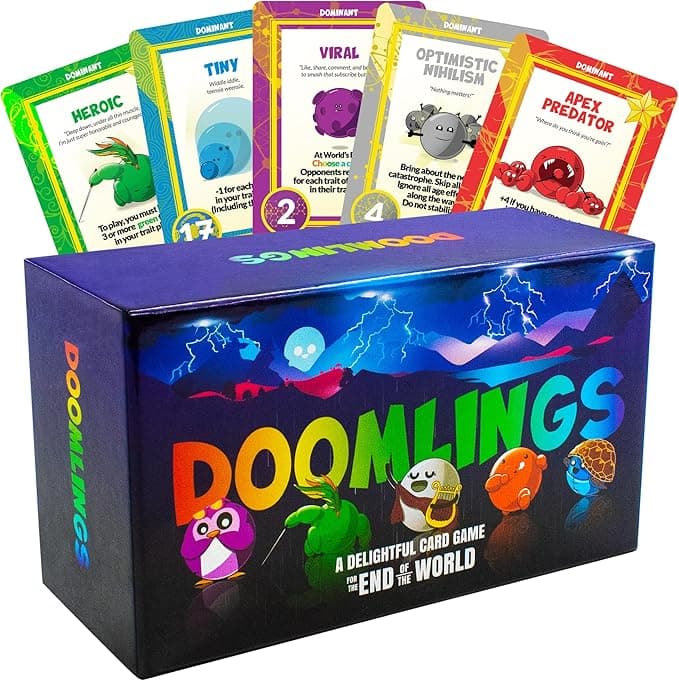 Doomlings - A Delightful Card Game for The End of The World - Best New Strategy Card Game for Adults, Kids, & Teens | 2-6 Players | Perfect for Families and Travel | Easy to Learn