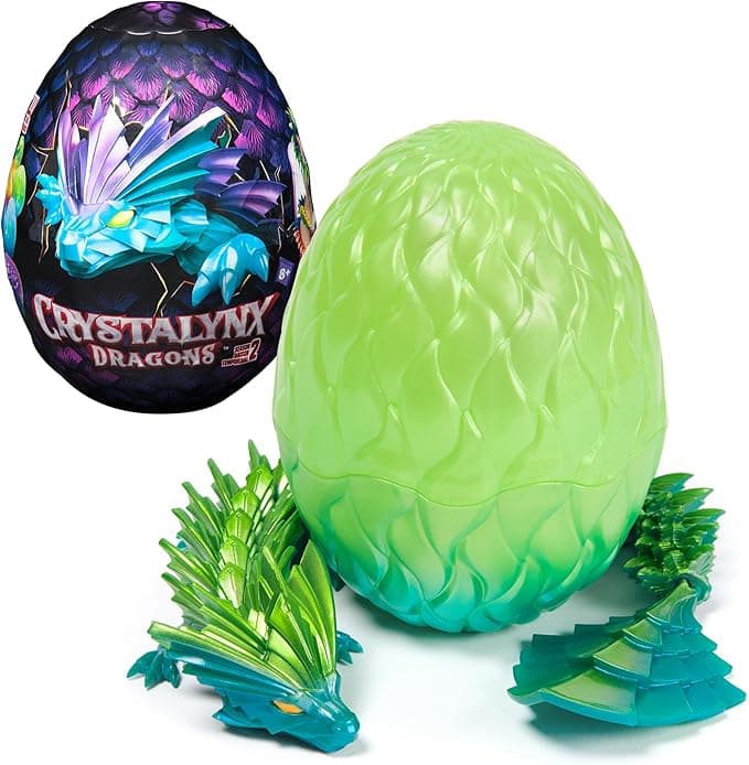 Dragons, 12.5-inch Collectible Articulated Dragon Toy Figure & Blind Box Display Egg, Fidget Home Office & Desk Decor