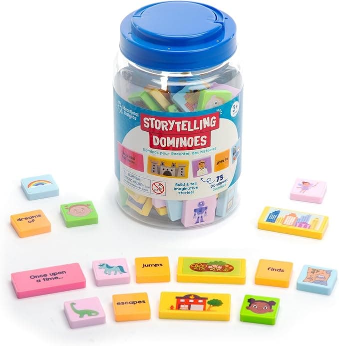 Educational Insights Storytelling Dominoes - Creative Story Prompt Toys & Social Skills Activities, Create Your Own Adventure Sequencing Games, Easter Basket Stuffers & Gifts for Kids Ages 3+