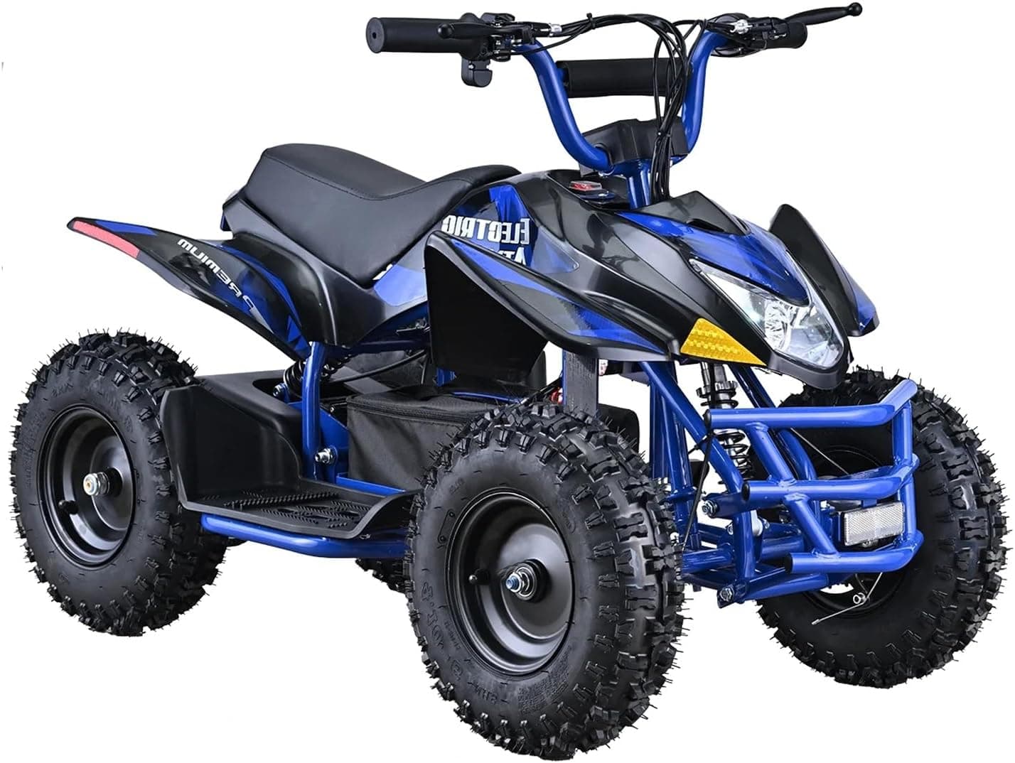 Electric ATV, Dirt Quad 4 Wheelers Vehicle 500W 36V Kids Quad Bike 12-15MPH Safe Speed Four Wheelers for Kids Ages 6+ (Blue)