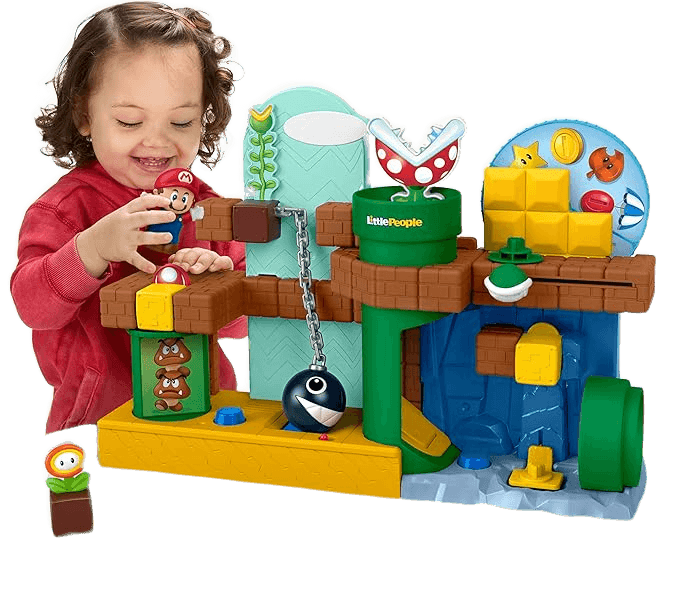 Fisher-Price Little People My Mario Adventure Playset with Music, Sounds and Figures
