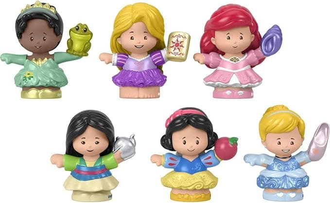 Fisher-Price Little People Toddler Toys Disney Princess Set with 6 Character Figures for Preschool Pretend Play Ages 18+ Months