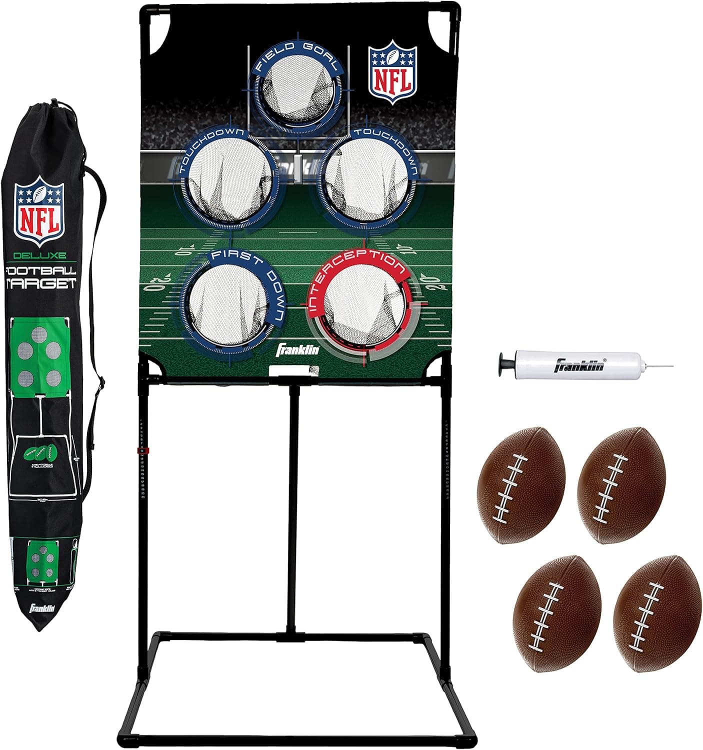 Franklin Sports Target Toss Games - Kids Football + Baseball Target Toss Games for Indoors + Outdoors - Fun Football + Baseball Throwing Games for Kids - Includes Targets + Mini Toy Balls