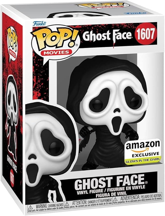 Funko POP! Movies: Ghostface - Ghostface - Glow in The Dark - Collectable Vinyl Figure - Gift Idea - Official Merchandise - for Kids & Adults - Horror Fans