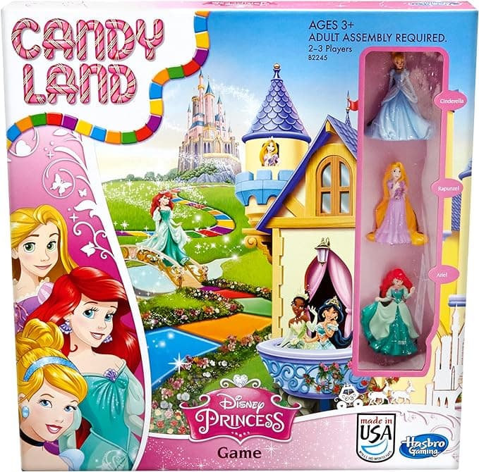 Hasbro Gaming Candy Land Disney Princess Edition Board Game | Preschool Games for 2-3 Players | Family Games for Kids for Boys & Girls | Ages 3+