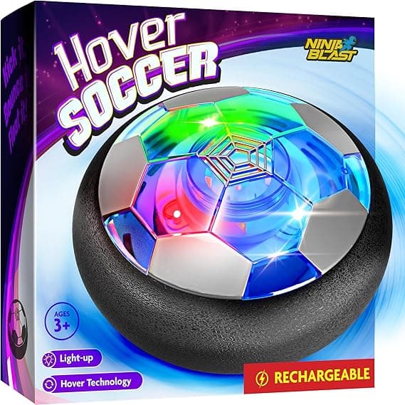 Hover Soccer Ball for Kids - Boy Birthday Gifts - Indoor Toy Games Gift for Boys Age 6, 7, 8, 9, 10, 11, 12 Year Old - Light-Up Toys Game for Kid - 6-8, 8-12 - Gifts for 8 Year Old Boy