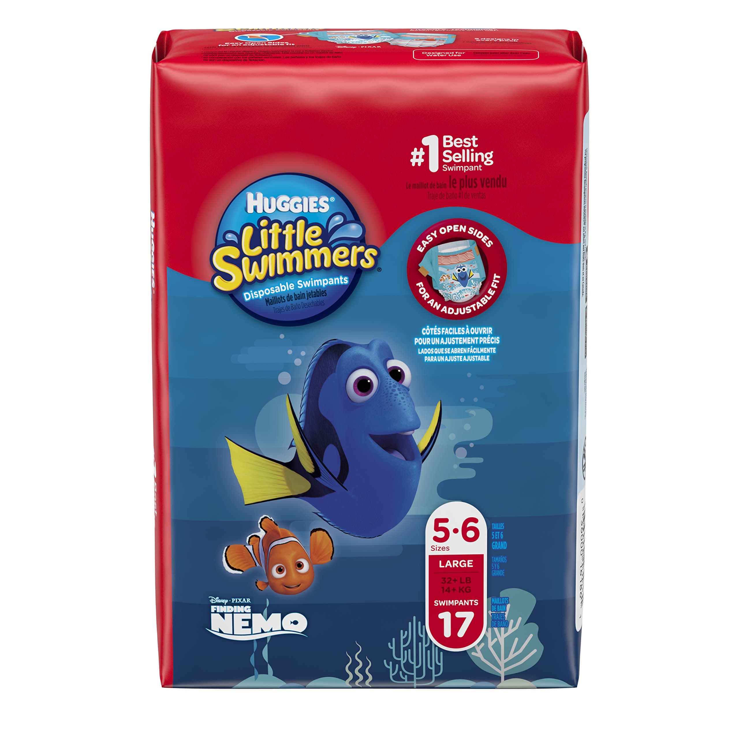 Huggies Little Swimmers Disposable Swimpants, Large, 17 Count (Character May Vary)