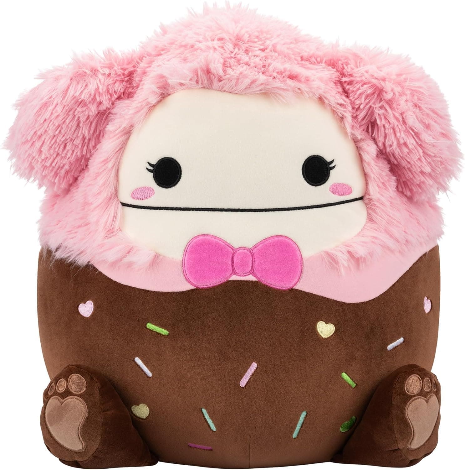 Jazwares Squishmallows SQVA01444 – Brina The Bigfoot with Pink Bow Tie 40cm Official Super Soft Plush Toy