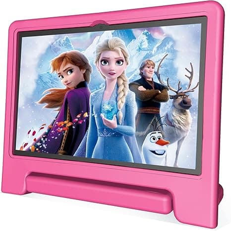 JREN Tablet for Kids|10 Inch 64GB Android 14|Octa-core|64GB|WiFi |Bluetooth|Parental Control|Kids Content|Children Tabletas Black