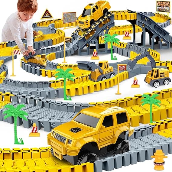 Kids Construction Toys 253 PCS Race Tracks Toy