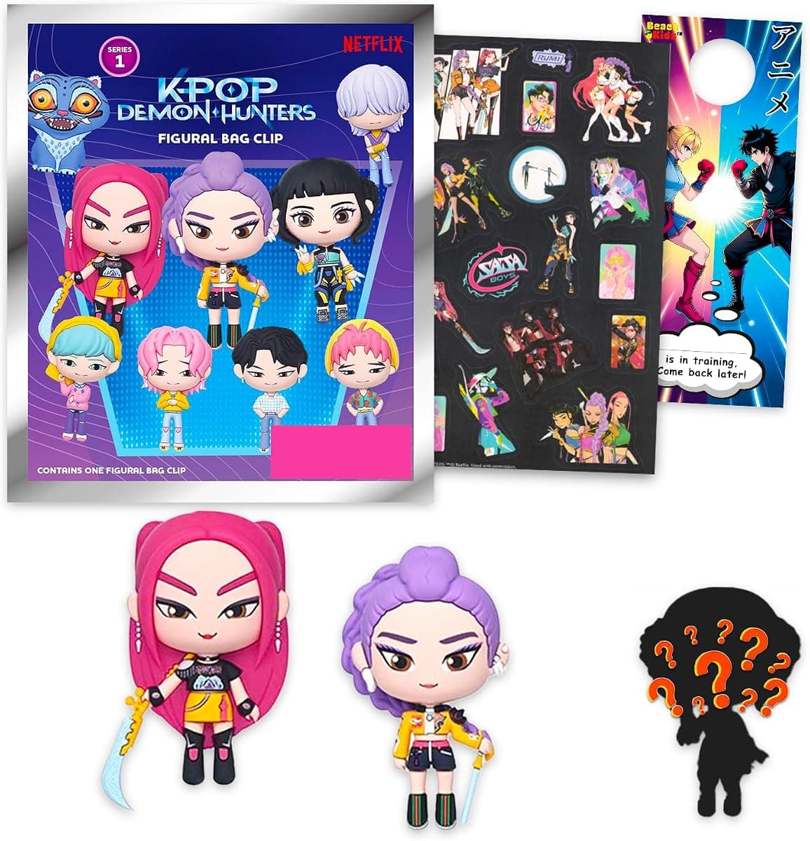 KPop Demon Hunters Blind Bag Bag-Clip Mystery Figure Set