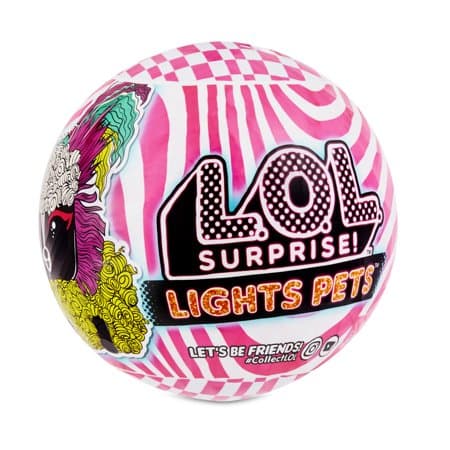 L.O.L. Surprise! Lights Pets with REAL Hair & 9 Surprises including Black Light Surprises