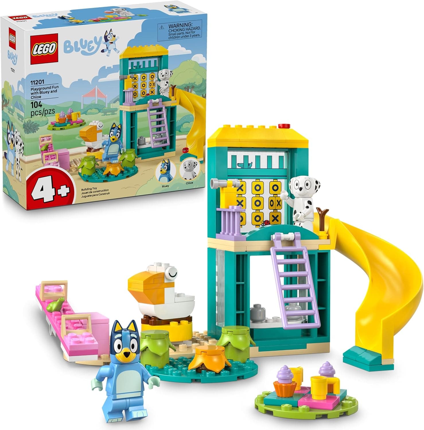 LEGO Bluey Playground Fun with Bluey and Chloe Sensory Building Blocks - Preschool Pretend Play & Learning Toys for Kids - 4 Year Old Girl & Boy Birthday Gifts - 11201