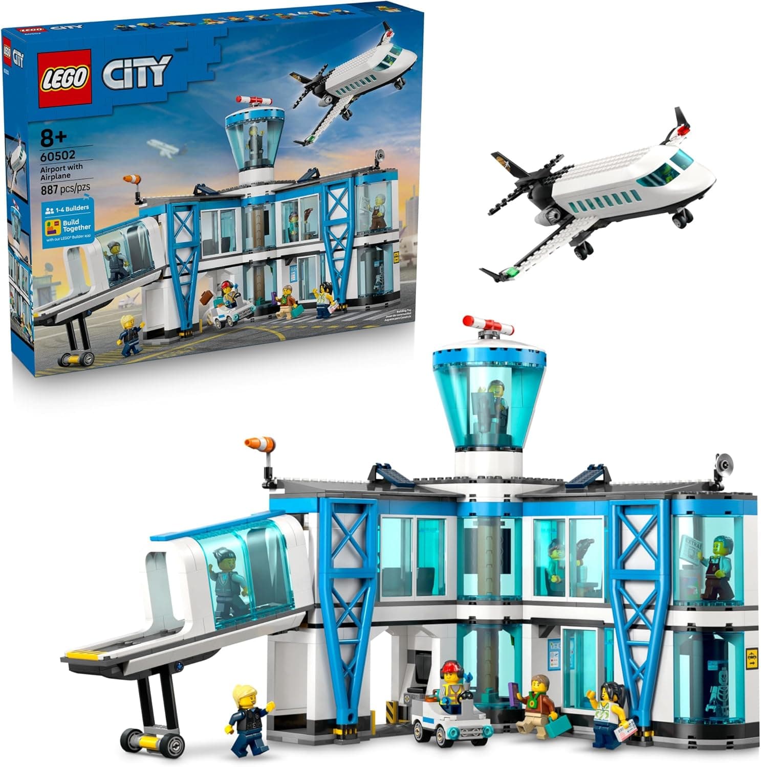LEGO City Airport with Airplane Building Set 60502