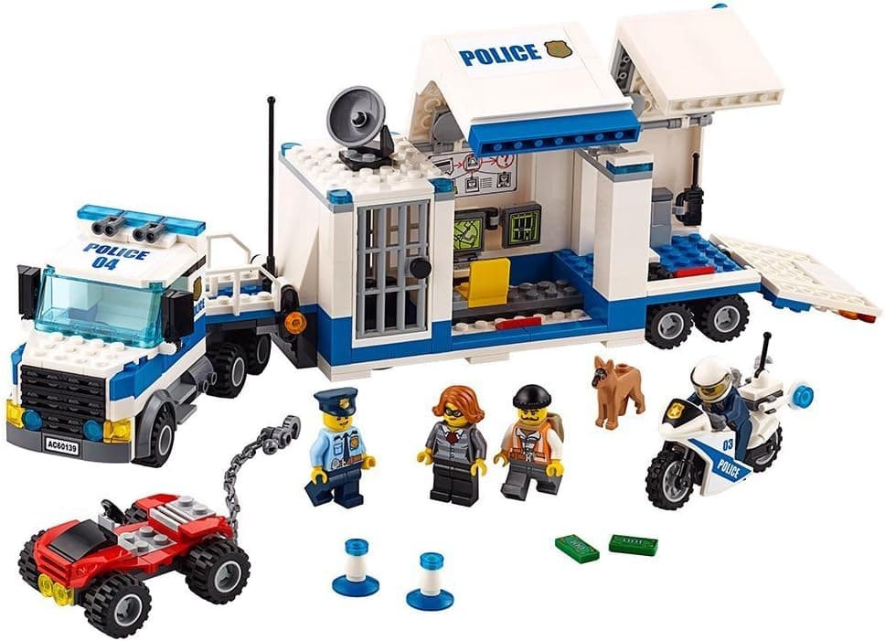 LEGO City Police Mobile Command Center Truck 60139 Building Toy, Action Cop Motorbike and ATV Play Set for Boys and Girls Aged 6 to 12 (374 Pieces)